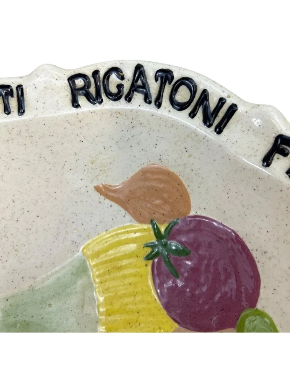 Vtg Italian Pasta Serving Platter 13.5